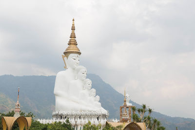 Five buddha statue on wat phasornkaew temple, thailand, phetchabun, khao kho.