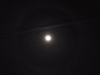 Low angle view of moon in sky