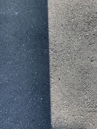 High angle view of shadow on street