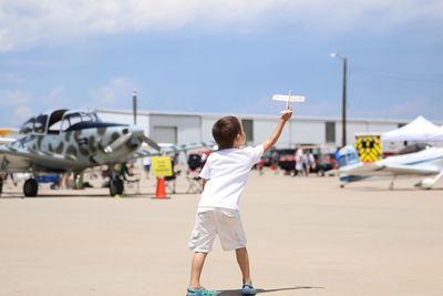 Cute child playing