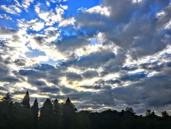 Low angle view of cloudy sky