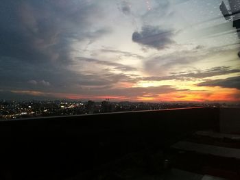 Scenic view of landscape against sky during sunset