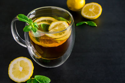 Close-up of drink on table