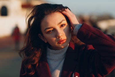 Portrait of a beautiful young woman