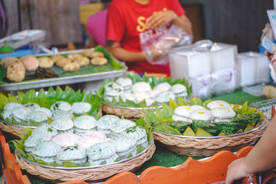 Vegetables for sale at market stall