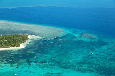 High angle view of sea waves