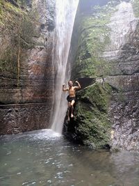 Hiden waterfall in bogor indonesia