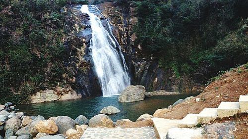 River flowing through rocks