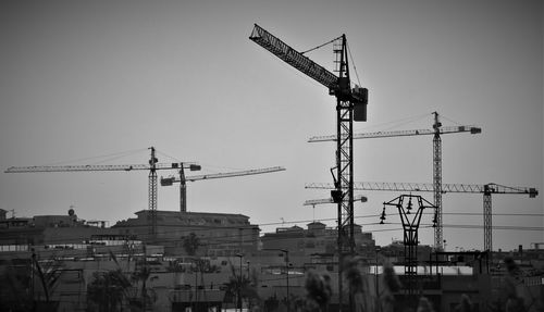 Crane against clear sky