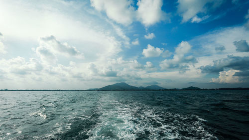 Panoramic view of sea against sky