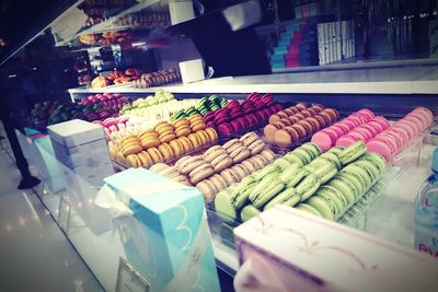 Close-up of multi colored store for sale