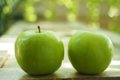 Close-up of apple on table