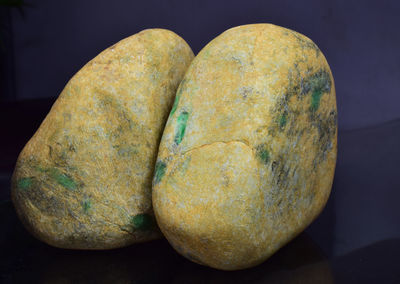 High angle view of stones on table