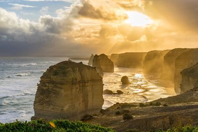 Rock formations at seaside