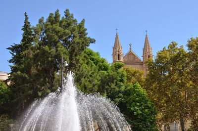 Panoramic view of temple against clear sky