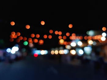 Defocused lights at night