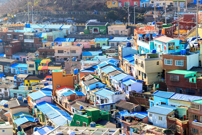 High angle view of cityscape