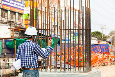 Man working at construction site