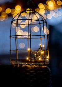 Close-up of illuminated lamp