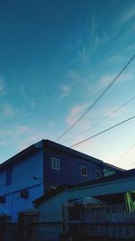 Low angle view of house against sky