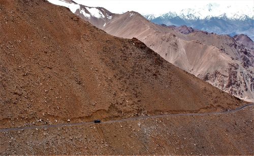 Scenic view of arid landscape