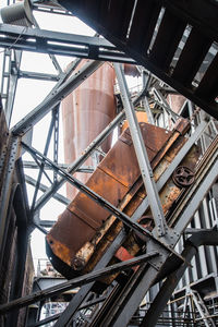 Low angle view of abandoned factory