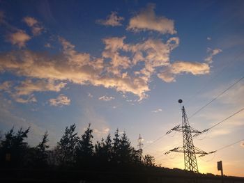 Low angle view of sky at sunset