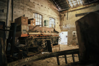 Interior of abandoned building