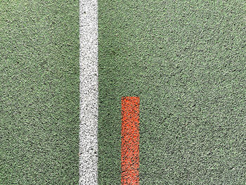 High angle view of basketball hoop on field