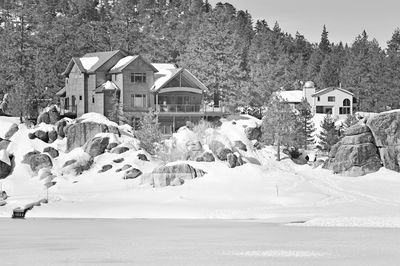 Scenic view of snow covered landscape