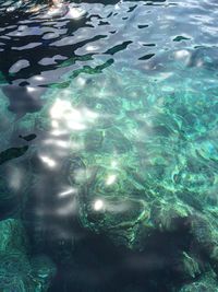 High angle view of swimming pool in sea