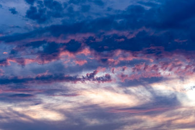 Low angle view of storm clouds in sky