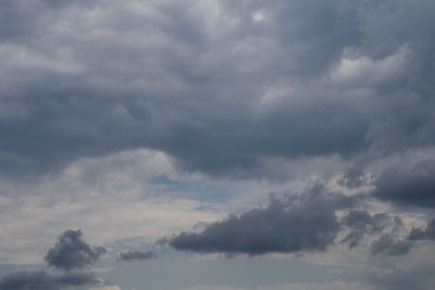 Low angle view of storm clouds in sky