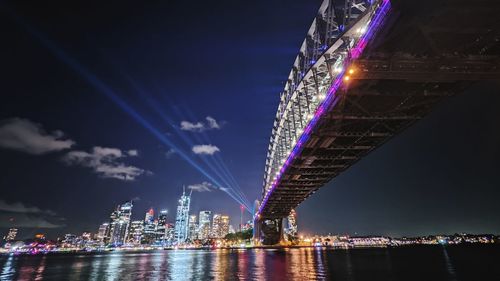 Sydney harbour bridge after the new years eve fireworks