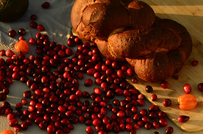 Close-up of fruits on table