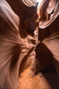 Low angle view of rock formation