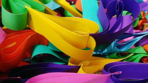 Close-up of multi colored balloons