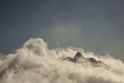 Low angle view of mountain against sky