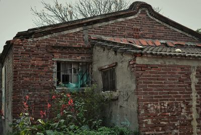 Exterior of abandoned house