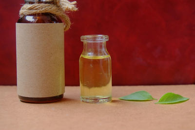 Close-up of drink on table