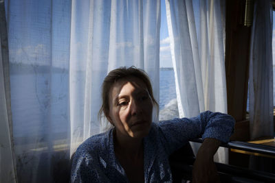 Portrait of young man looking away