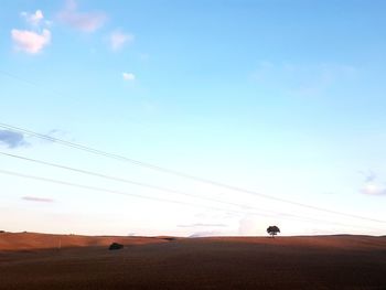 Scenic view of land against sky