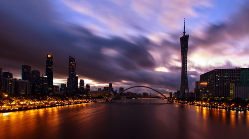 Guangzhou tower  along the pearl rivier