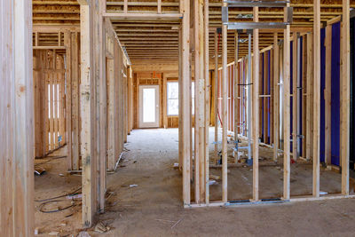 Interior view of a house under construction