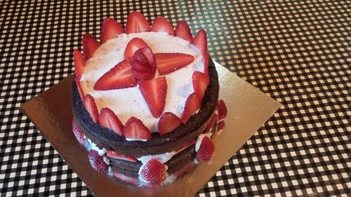 Close-up of dessert on table