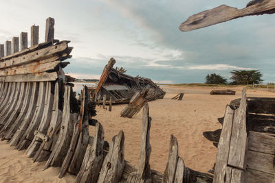 Panoramic view of beach against sky