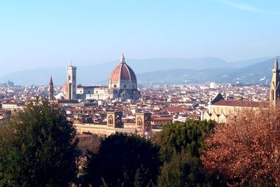 High angle view of buildings in florence