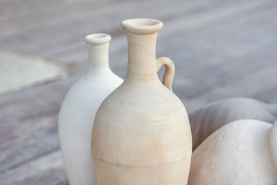 Two clay jars at the traditional market in old dubai, uae