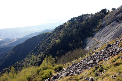 High angle view of landscape against sky