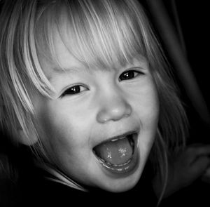 Portrait of cute baby girl